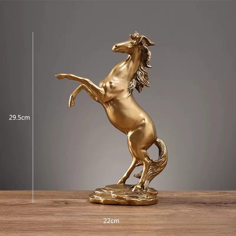 Afralia™ Horse Resin Sculpture Home Decor - Living Room Office Animal Decoration