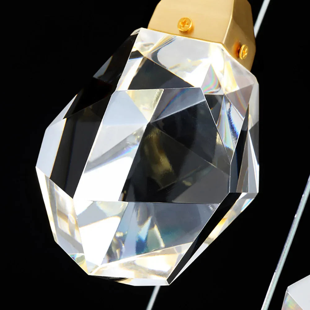Afralia™ Crystal LED Chandelier: Modern Staircase & Living Room Pendant Light Fixture