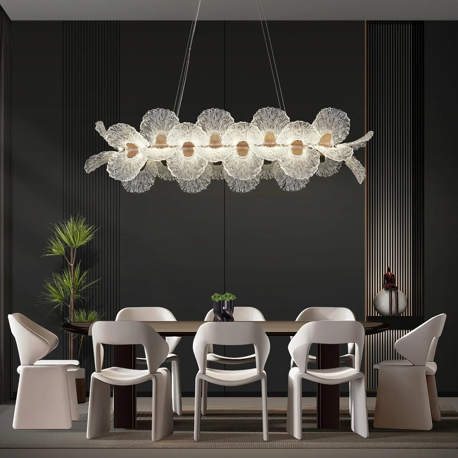 Afralia™ Acrylic Petal Shade Pendant Light Fixture for Dining Room Home Decor