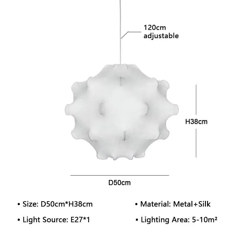 Afralia™ Elegant Silk Pendant Lamp for Home and Hospitality Lighting