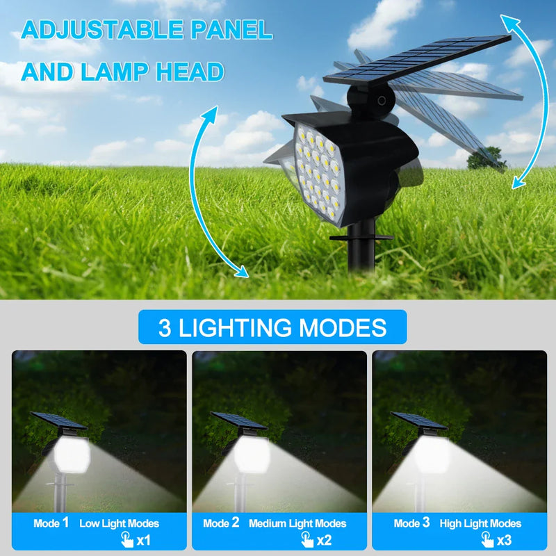 Afralia™ Solar Landscape Spotlights | Adjustable Waterproof Outdoor Solar Lights