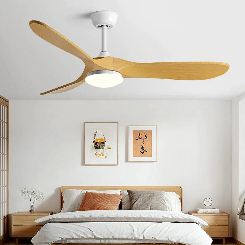 Afralia™ 60Inch Ceiling Fan with Remote Control, LED Light - 3 Blade DC 30W Copper Motor