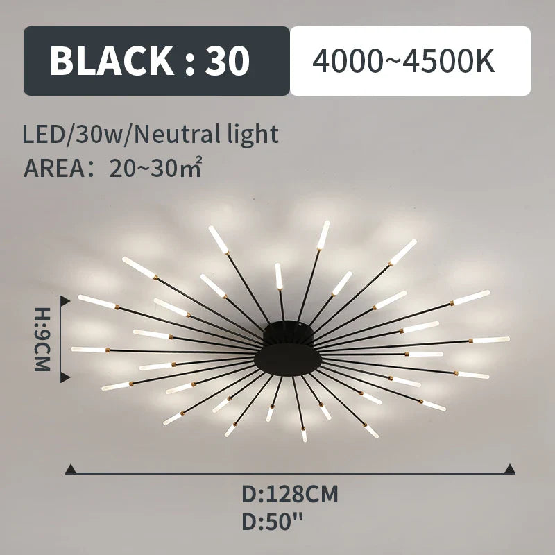 Afralia™ Fireworks Pendant Lamps: Modern LED Chandelier for Living Room, Bedroom, and Home Lighting