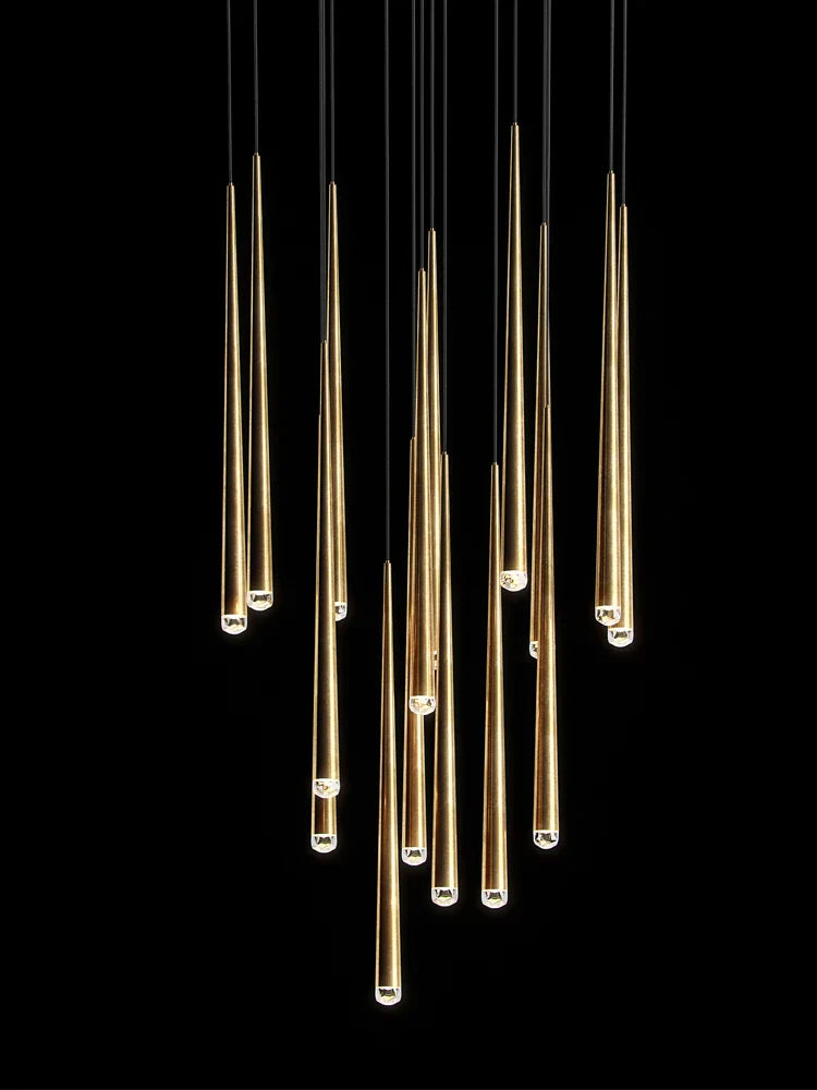 Afralia™ Conical LED Nordic Chandelier: Modern Designer Interior Decoration Lighting