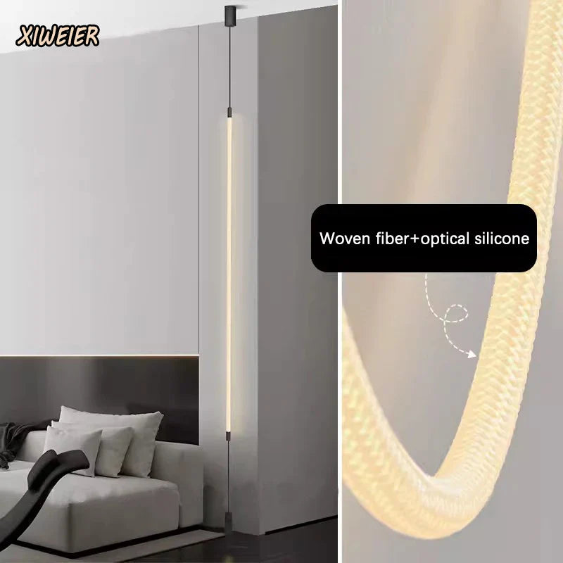 Afralia™ Minimalist Fiber Woven Silicone Line Chandelier