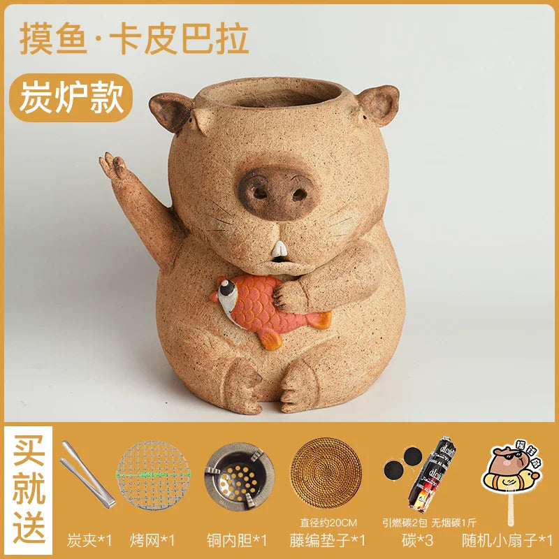 Afralia™ Handmade Refractory Carbon Oven Surrounding Stove Electric Ceramic Stove