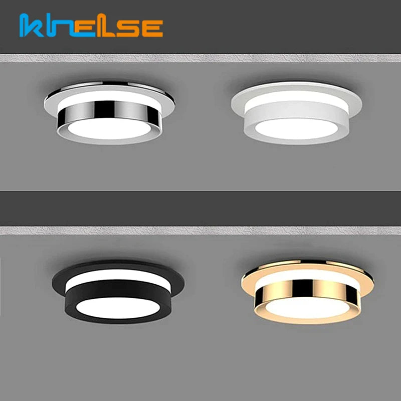 Afralia™ Luxury LED Downlights: 5W/7W/9W/12W Recessed Ceiling Lamp for Bedroom, in Black/Golden/Silver