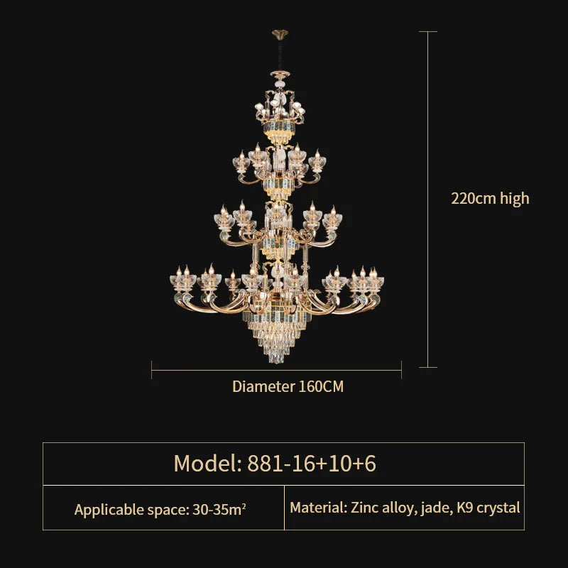 Afralia™ Crystal Candle Chandelier: Modern European Living Room Lighting