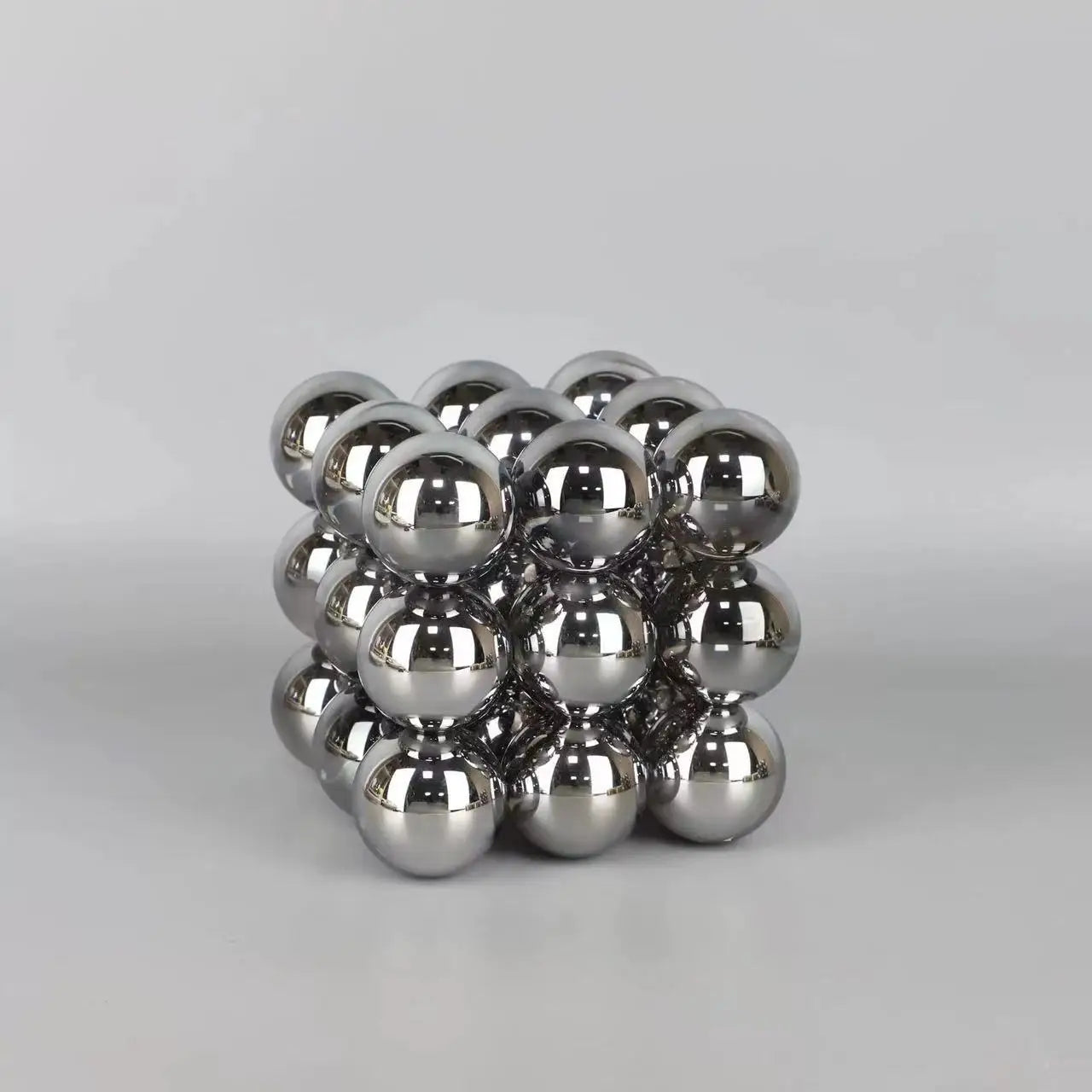 Afralia™ Geometric Crystal Glass Ball Stack Blocks Home Decoration