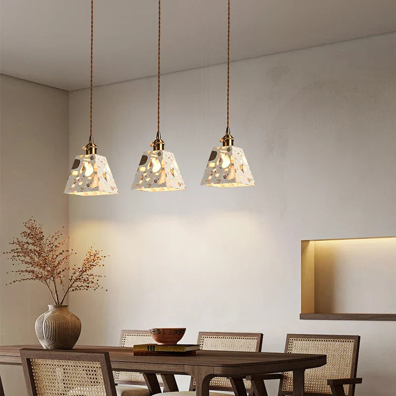 Afralia™ Terrazzo LED Pendant Lights - Modern Living Room Bedroom Lighting Solution
