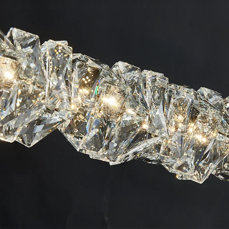 Afralia™ Luxury K9 Crystal Chandelier with Remote Control Dimming