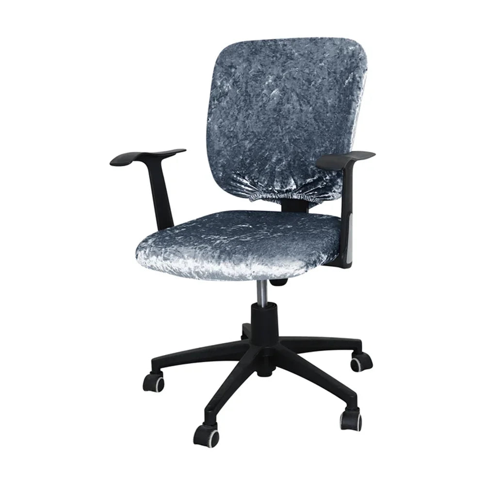 Afralia™ Velvet Office Chair Cover Slipcover: Stretch Spandex Seat Protector