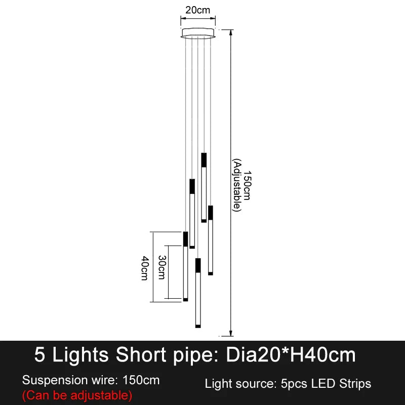 Afralia™ LED Staircase Chandeliers: Modern Luxury Lighting for Living Room, Restaurant, or Duplex Attic