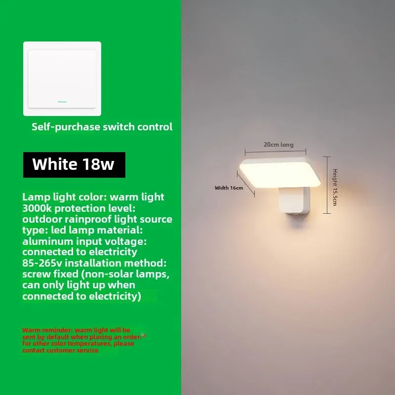 Afralia™ Modern Motion Sensor Porch Light - Waterproof Sconce for Exterior Wall, Balcony, Staircase