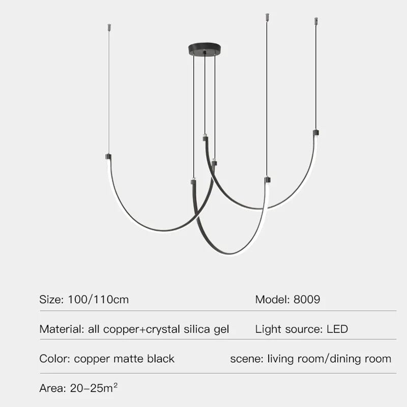 Afralia™ Nordic Minimalist Ceiling Chandelier for Dining Room Living Room