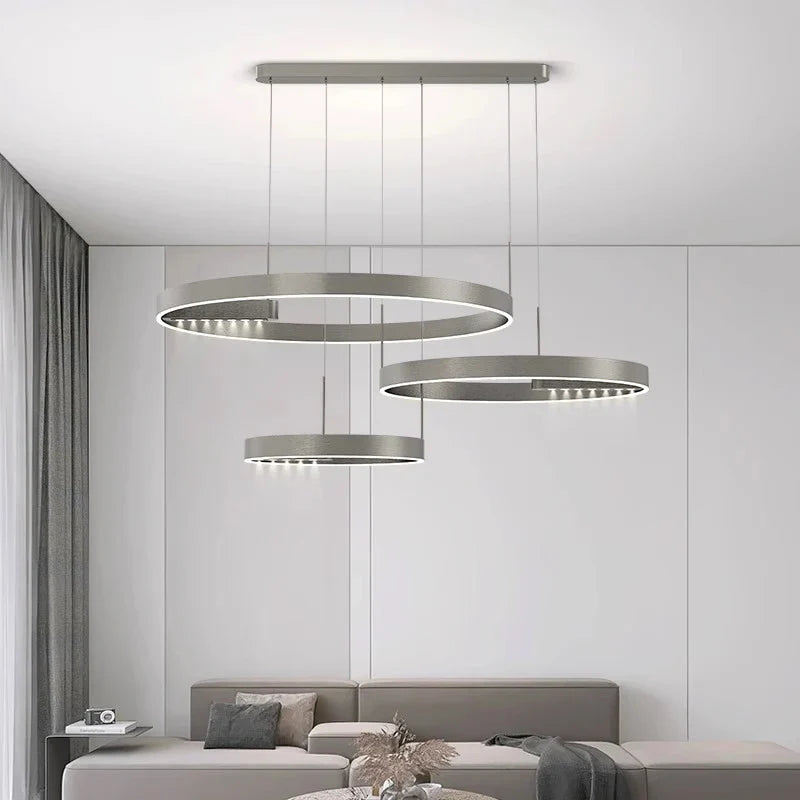 Afralia™ Modern LED Indoor Chandelier Ceiling Lamp for Stylish Living Room Lighting