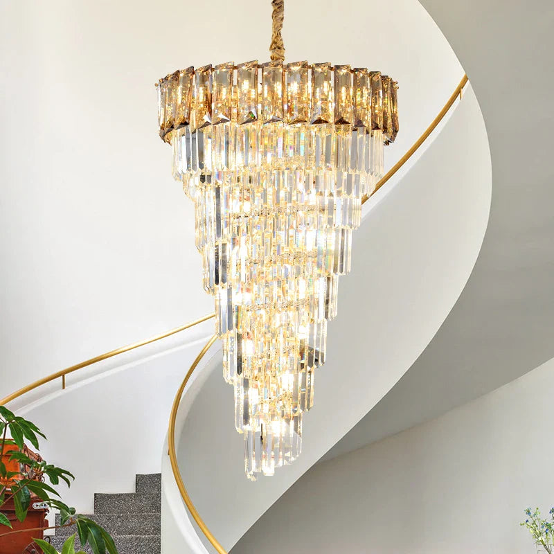 Afralia™ Amber Crystal Chandelier for Luxurious Living Spaces