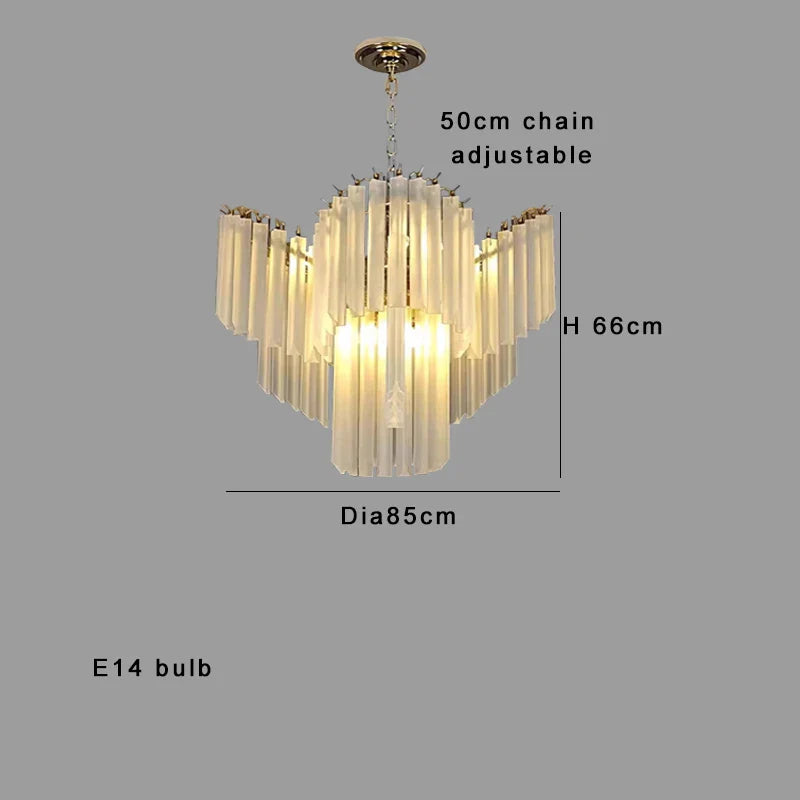 Afralia™ Luxury White Crystal Glass Chandelier for Elegant Villa Living Room Decor
