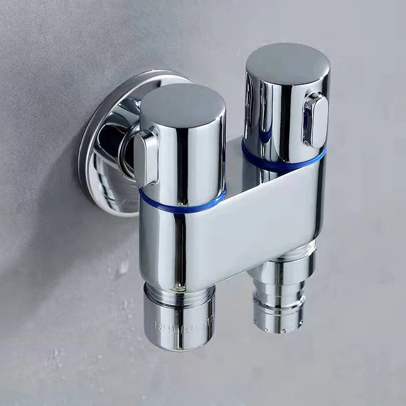 Afralia™ Brass Wall Mounted Bidet Faucet Set with Double Use, Limited Space Angle Valve