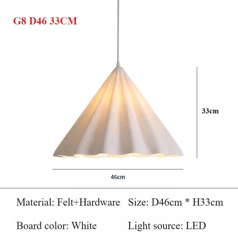 Afralia™ Modern Felt Pendant Lights Kitchen Island Hanging Lamp LED Dining Table Light