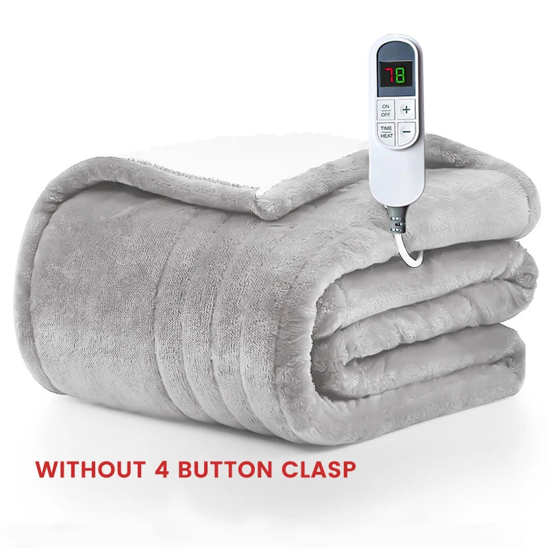 Afralia™ Electric Heated Blanket, Soft Plush Reversible Throw for Sofa and Bed