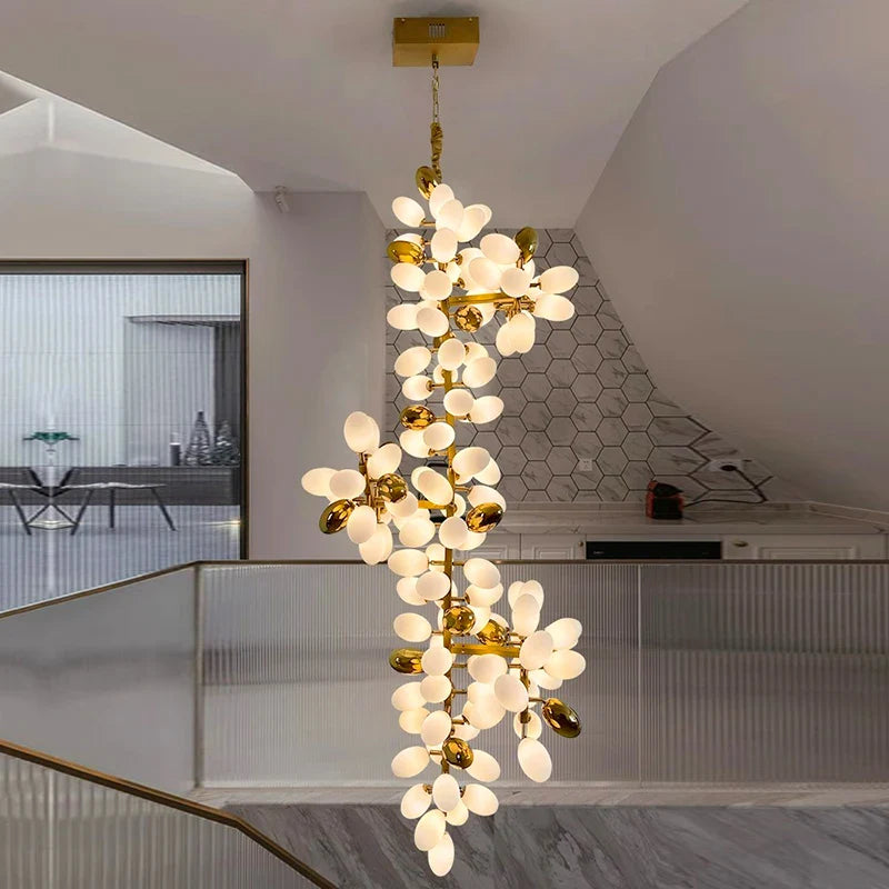 Afralia™ Modern LED Staircase Pendant Light Chandeliers for Living Room Home Decor