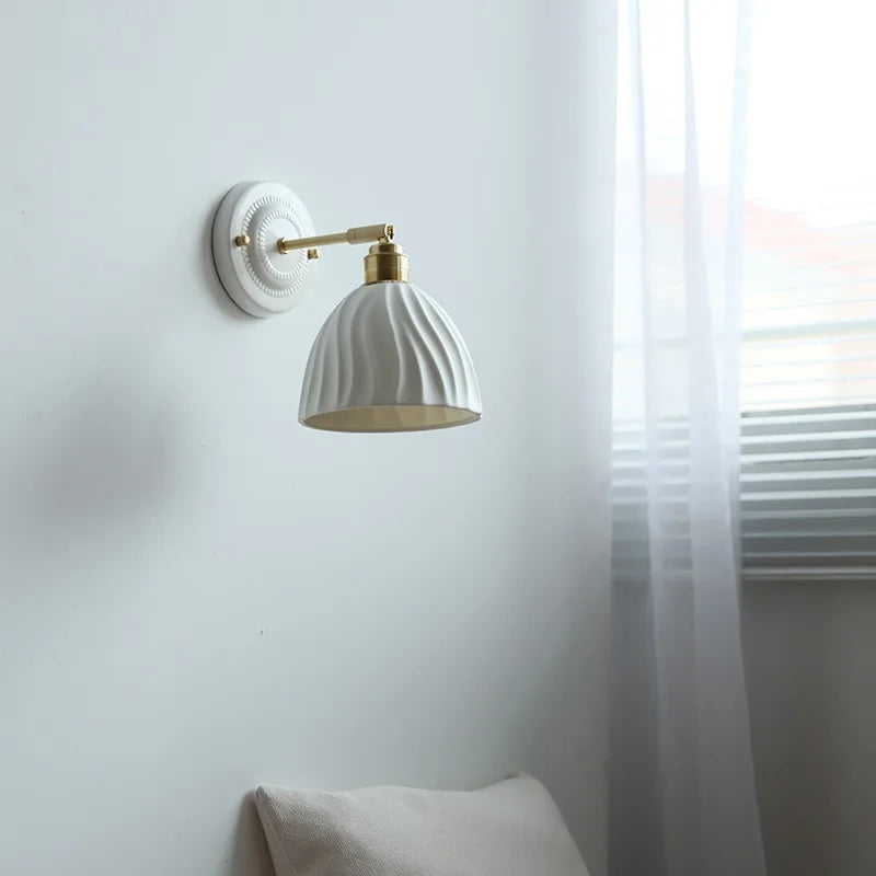 Afralia™ Ceramic Wall Lamp LED Bathroom Mirror Stair Light Nordic Wandlamp Appliques