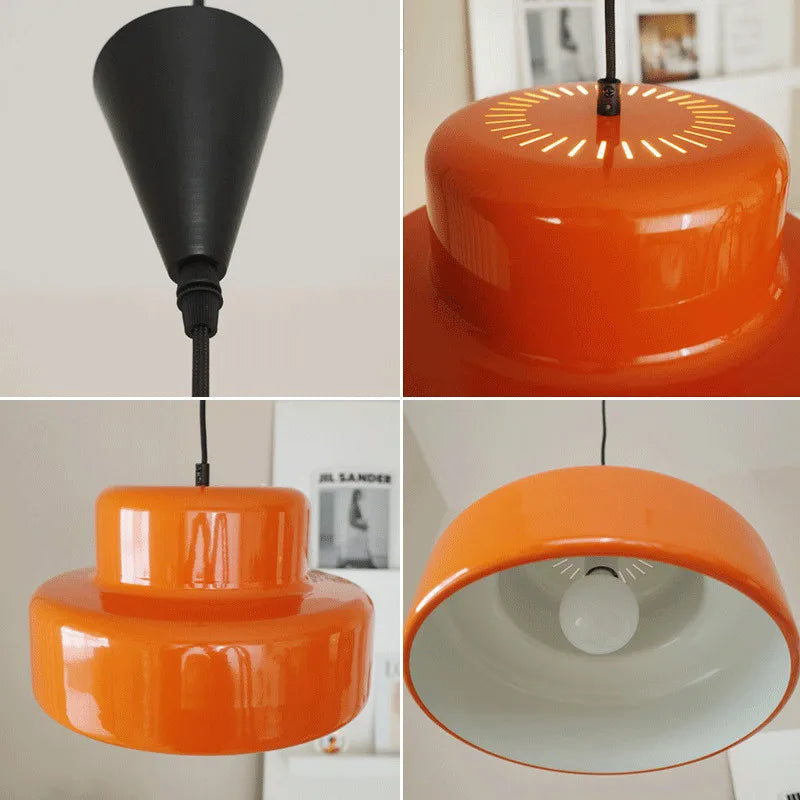 Nordic Orange Pendant Light by Afralia™: Minimalist Medieval Decor for Bedroom & Dining Room