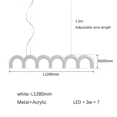 Afralia™ U-Shaped LED Chandelier: Modern Nordic Arch Pendant Lamp for Bar, Dining Room, and Kitchen Decor