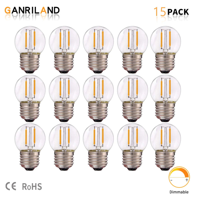 Afralia™ Retro LED Globe Mini Bulb 1W Dimmable Warm White G40 Replacement Bulb