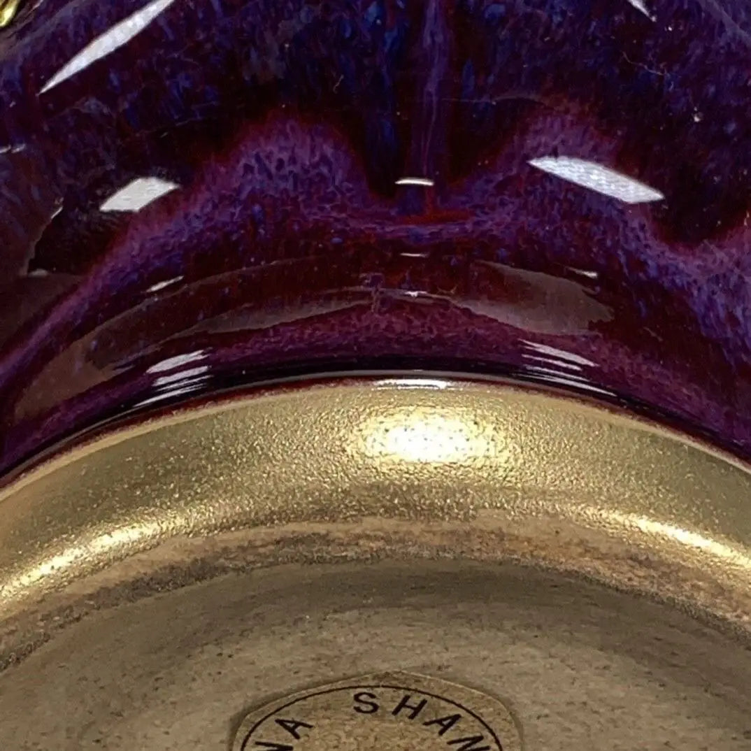 Afralia™ Jun Porcelain Gilded Gemstone Inlaid Vase - Chinese Living Room Ornaments