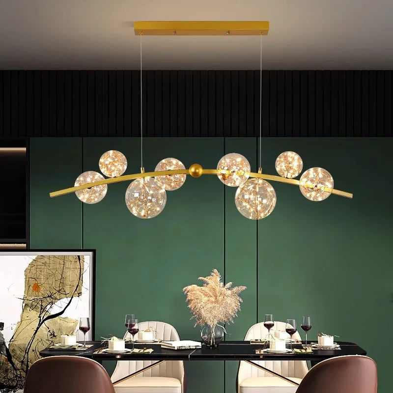 Afralia™ Modern LED Pendant Chandeliers for Living Room Dining Room Indoor Lighting