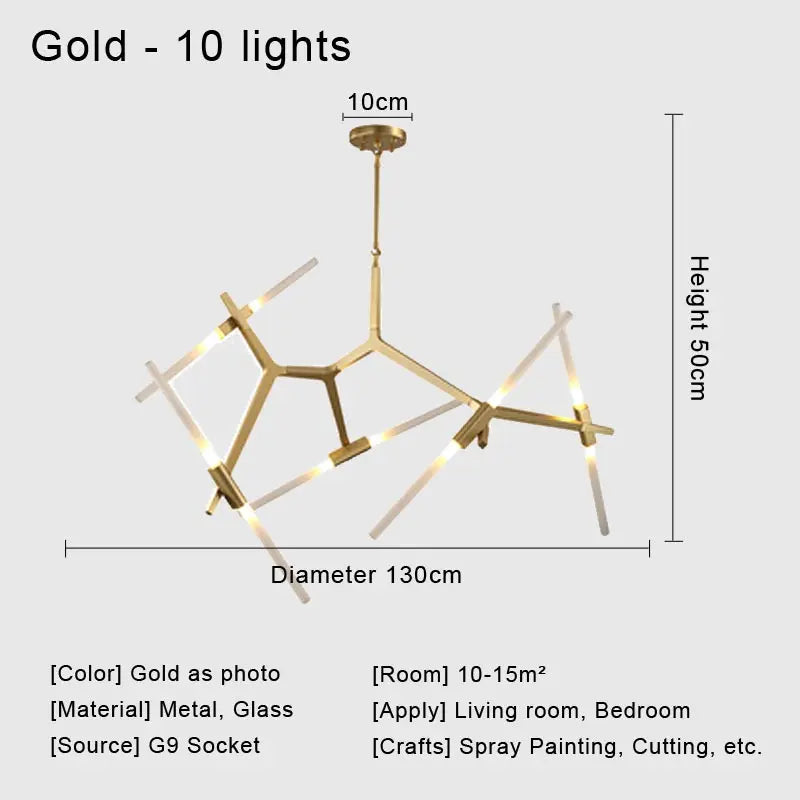 Afralia™ Glass LED Chandelier Ceiling Light for Modern Nordic Design Home Decor