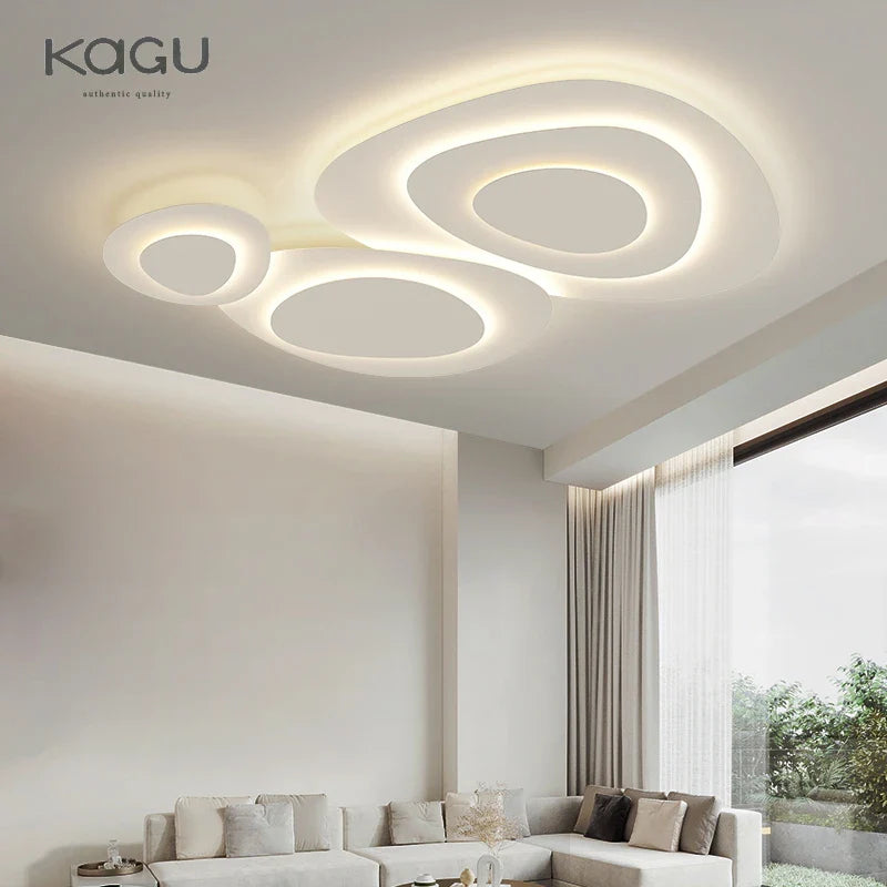 Afralia™ White LED Ceiling Lamp for Modern Living Room Bedroom Kitchen Décor