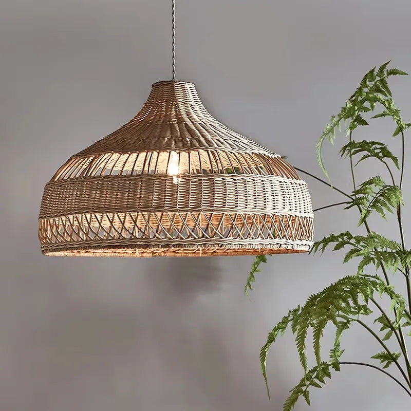 Afralia™ Zen Art Woven Chandelier for Retro Bedroom and Study Room