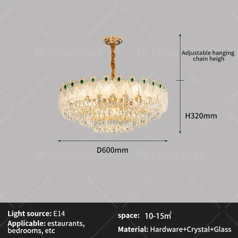 Afralia™ Crystal Chandelier Light Luxury Living Room French 2024 New Zhongshan Lamps