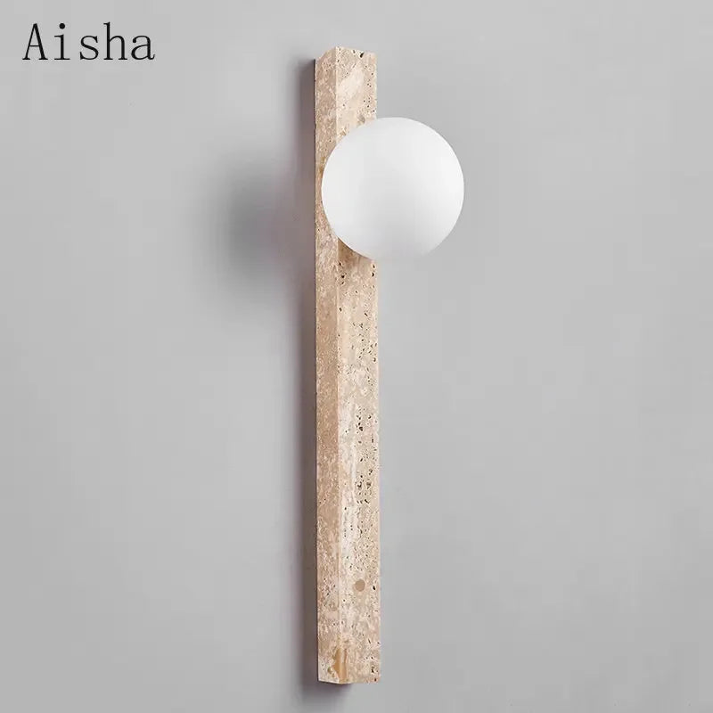 Afralia™ Yellow Cave Stone Wall Lamp 60cm LED Sconces