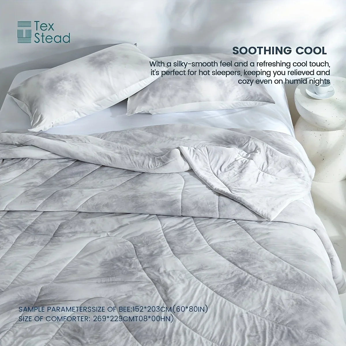 Afralia™ Tie-Dyed Wave Quilt Set: Summer Coolness (1 Quilt + 2 Pillowcases)