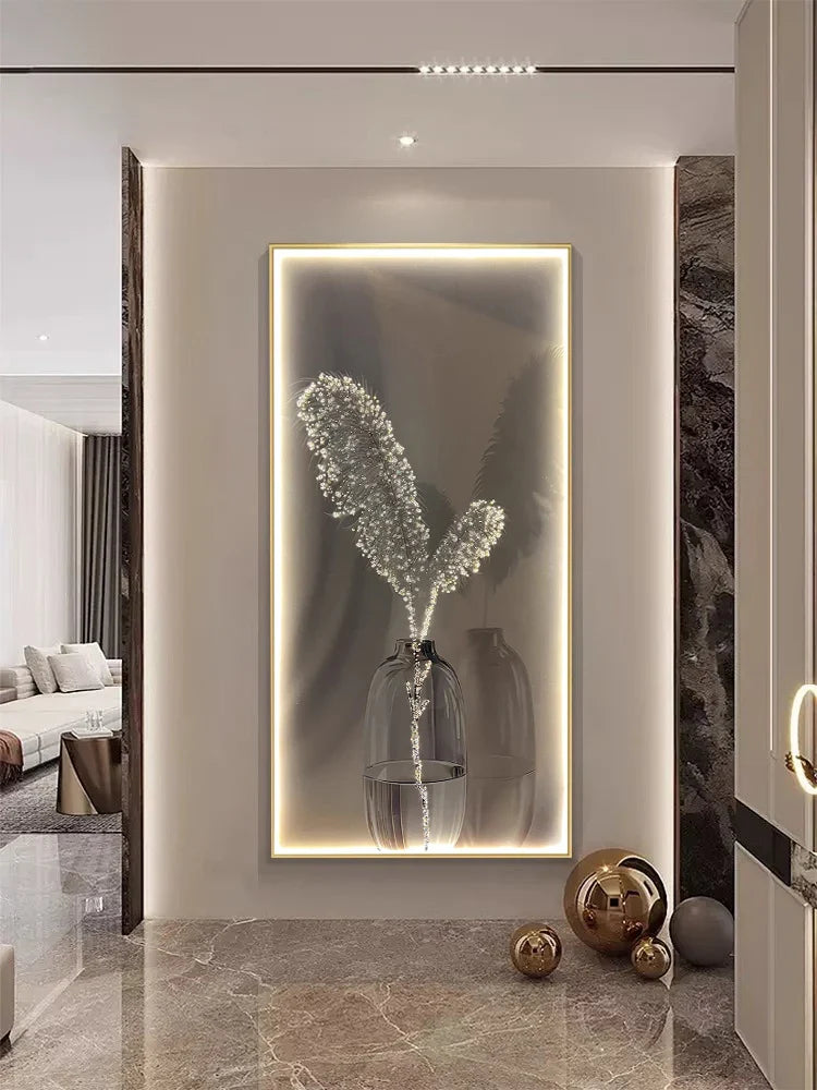 Afralia™ Feather LED Wall Lamp for Modern Creative Decor