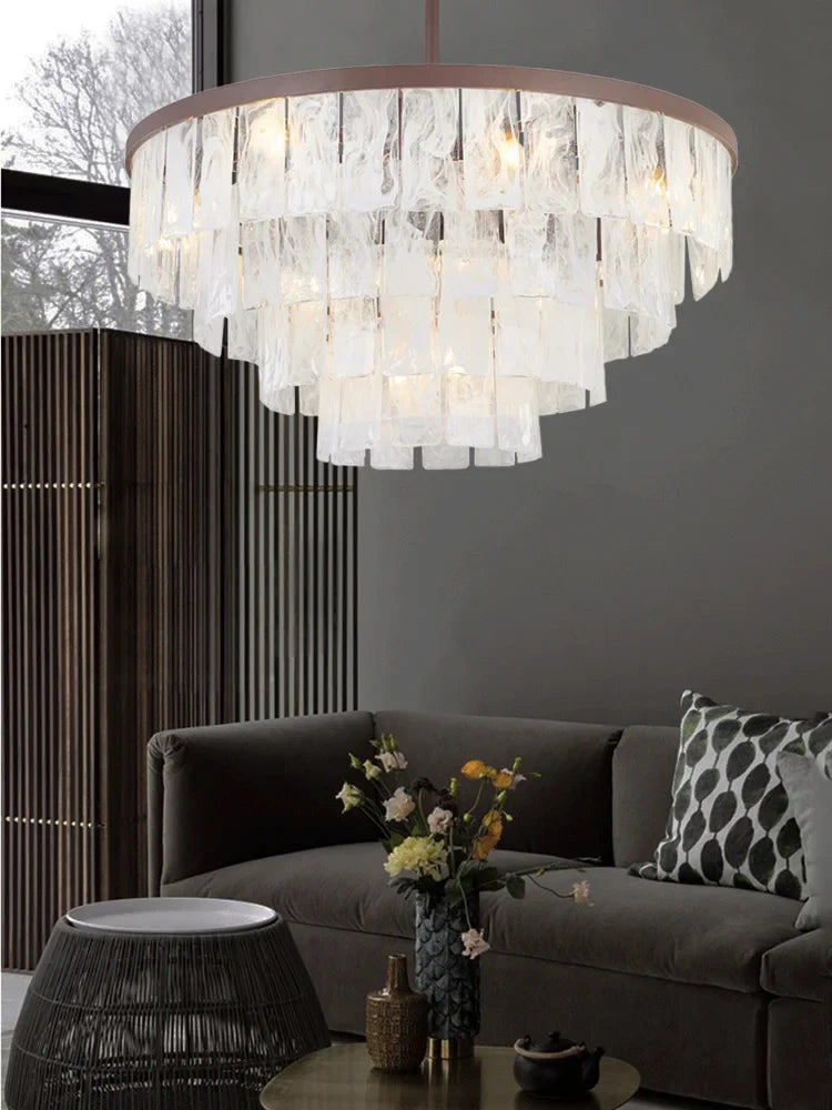 Afralia™ Cloud Glass LED Pendant Light - Dimmable Designer Home Decoration
