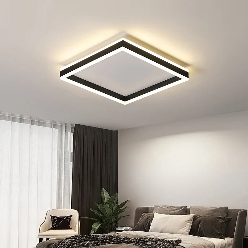 Afralia™ Modern Minimal LED Ceiling Light Acrylic Dimmable Round Lamp Fixtures