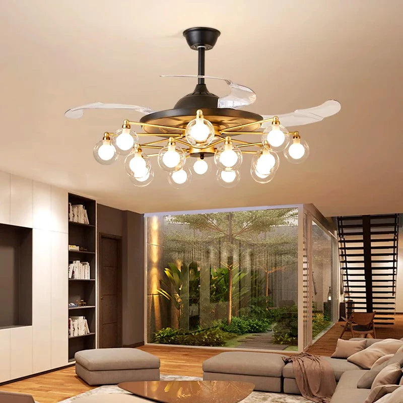 Afralia™ LED Ceiling Fan for Kids Bedroom with Remote Control and Light