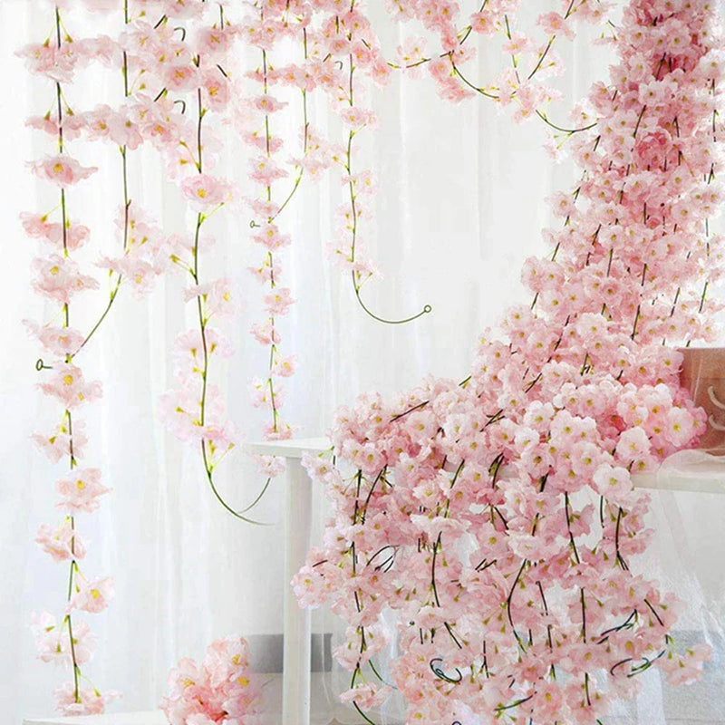 Afralia™ Artificial Sakura Flowers Vine for Wedding Garden Decor