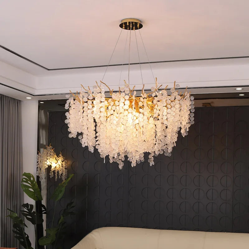 Afralia™ Crystal LED Chandelier: Elegant Nordic Branch Design for Living Room, Hotel, Dining Area