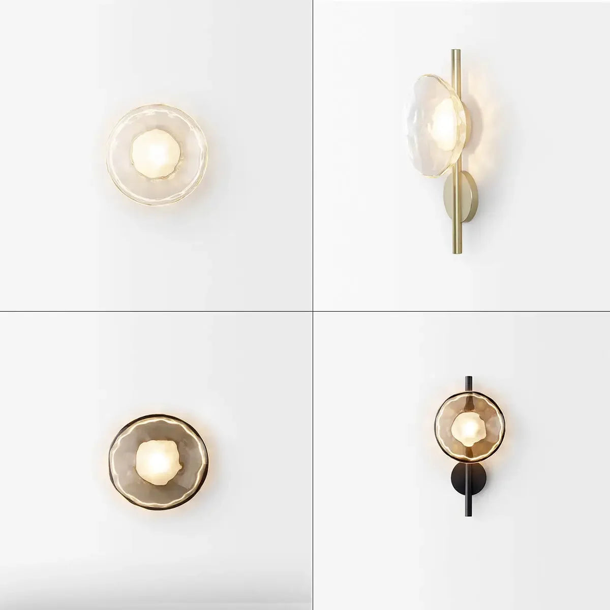 Afralia™ LED Glass Wall Sconce for Living Room Background Lighting