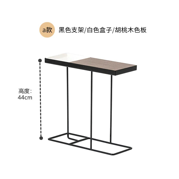 Afralia™ Nordic Side Table - Minimalist Living Room Accent Desk with Magazine Storage Shelf