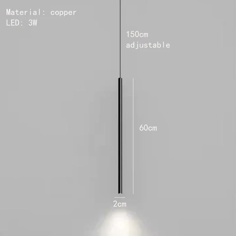 Afralia™ Copper Pendant Lights: Minimalist Hanging Lamp for Living Room, Bedroom, Kitchen - Adjustable Wire - 4000K