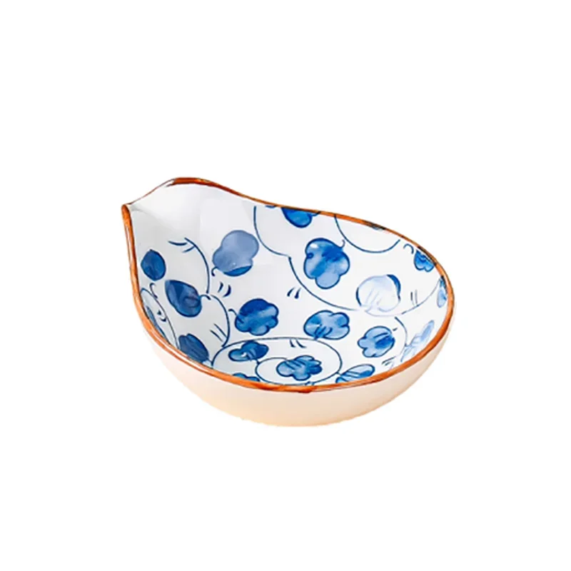 Afralia™ Japanese Style Ceramic Sauce Plate Snack Dish Porcelain Tableware