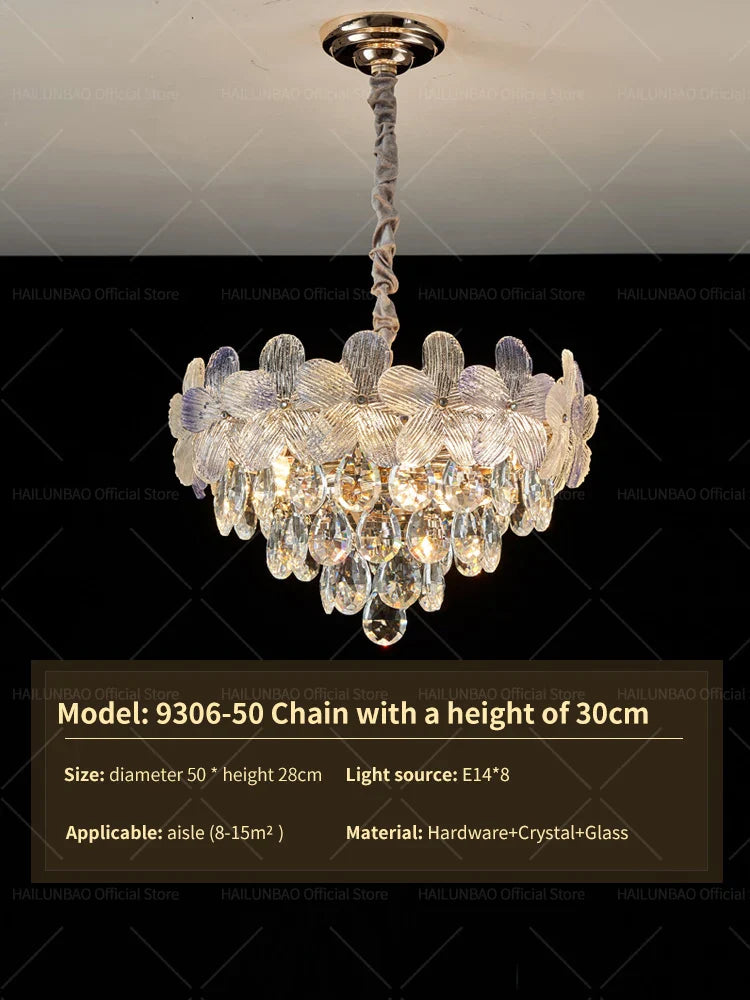 Afralia™ Crystal Chandelier: French Cream Style Light Luxury for Living Room and Master Bedroom