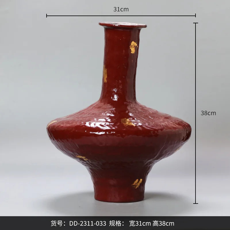 Afralia™ Ceramic Vase Handmade Ginger Jar Home Decor Flower Pot